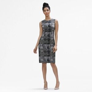 M.M. LaFleur Women's The Shirley Scratch Plaid Sleeveless Sheath Dress-‎ Size 6